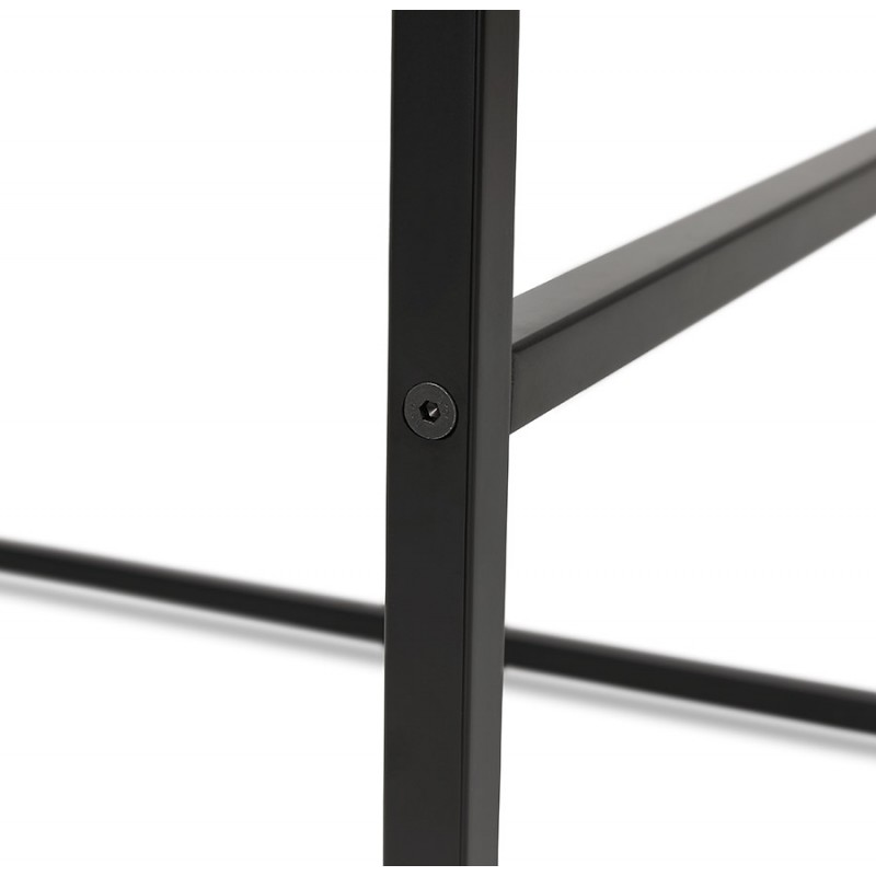 Table haute mange-debout design en bois pieds métal noir HUGO - image 47011
