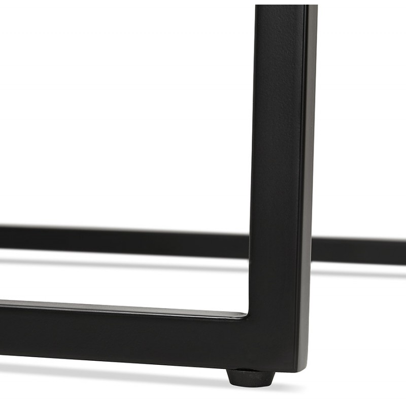 High table eat-up wooden design black metal feet LUCAS (natural finish) - image 47025