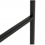 Table haute mange-debout design en bois pieds métal noir LUCAS (wengé)