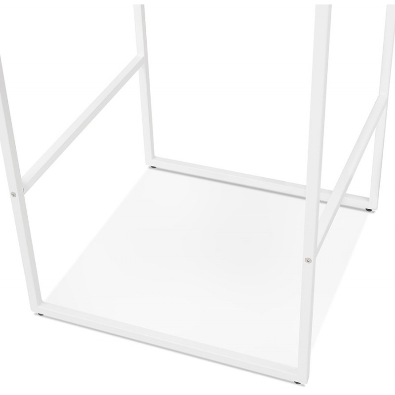 Table haute mange-debout design en bois pieds métal blanc HUGO - image 47040
