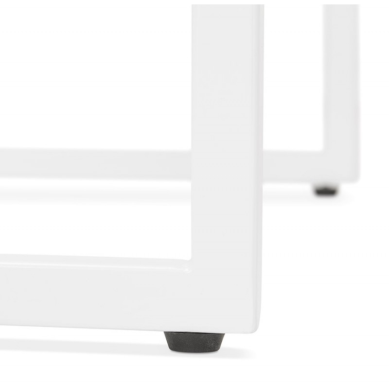 Table haute mange-debout design en bois pieds métal blanc HUGO - image 47043