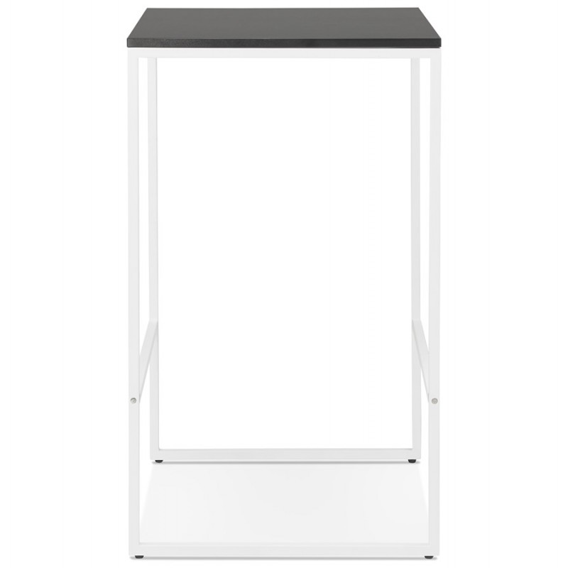 Tavolo alto mangia piedi in legno in piedi bianco metallo bianco HUGO (nero) - image 47046