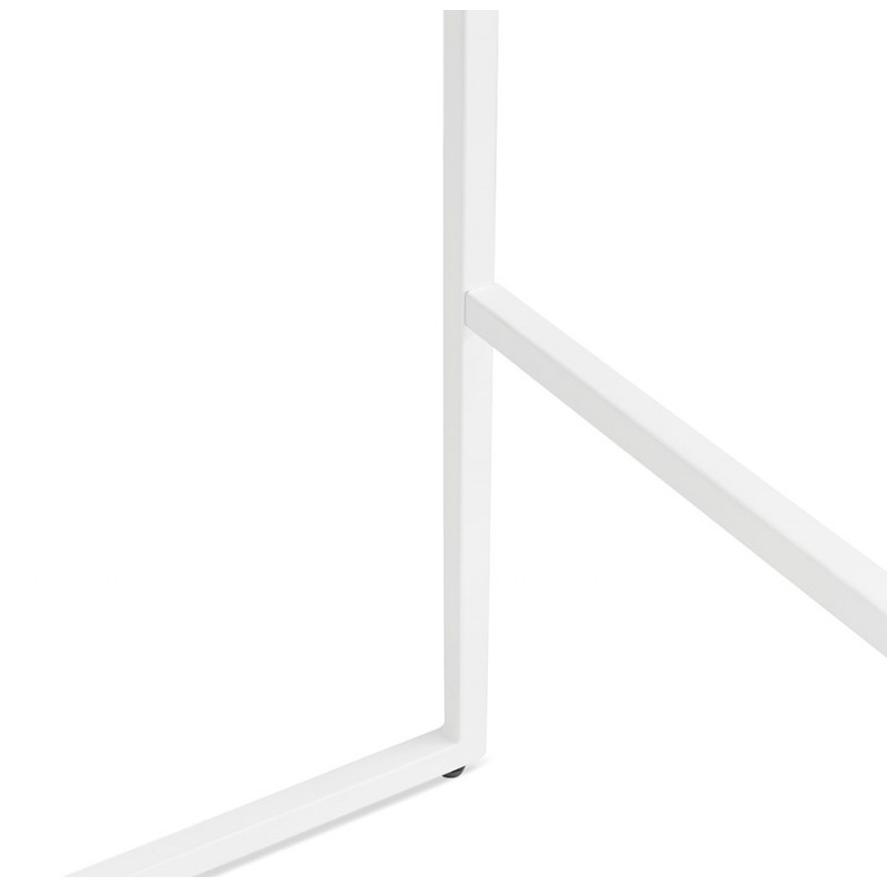 Tavolo alto mangia piedi in legno in piedi bianco metallo bianco HUGO (nero) - image 47052