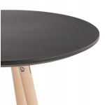 High table eat-up wooden design feet wood natural color CHLOE (black)