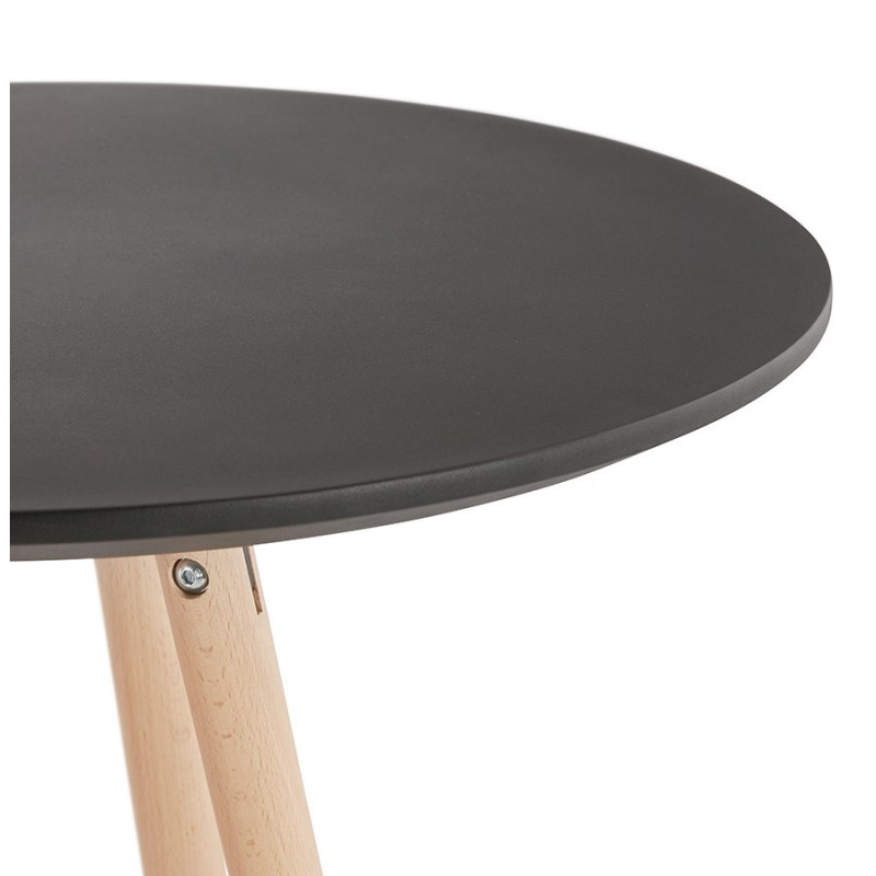 Table haute mange-debout design en bois pieds bois couleur naturelle CHLOE (noir) - image 47077