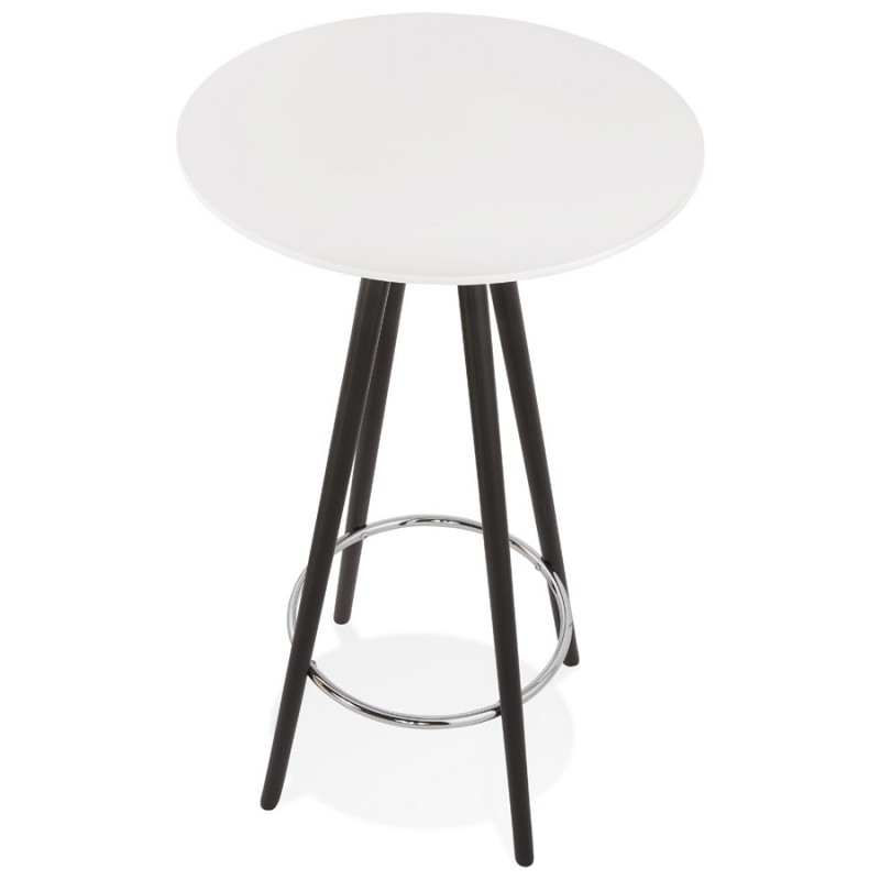 Tavolo alto mangia-up disegno in legno piedi legno nero CHLOE (bianco) - image 47094