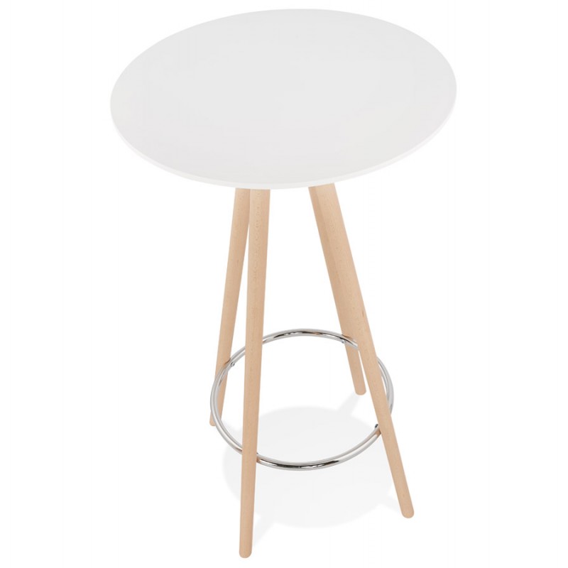 Tavolo alto mangiare-up disegno in legno piedi legno colore naturale CHLOE (bianco) - image 47103