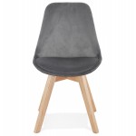 LeONORA (grigio) sedia di design scandinavo in footwork color naturale
