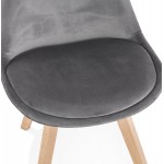 LeONORA (grigio) sedia di design scandinavo in footwork color naturale