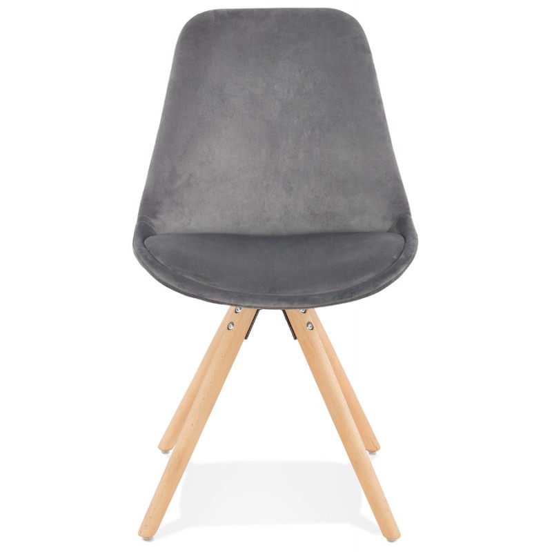 Scandinavian design chair in natural-coloured feet ALINA (grey) - image 47153