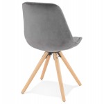 Scandinavian design chair in natural-coloured feet ALINA (grey)