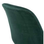 LeONORA Silla de diseño de terciopelo de color natural (verde)