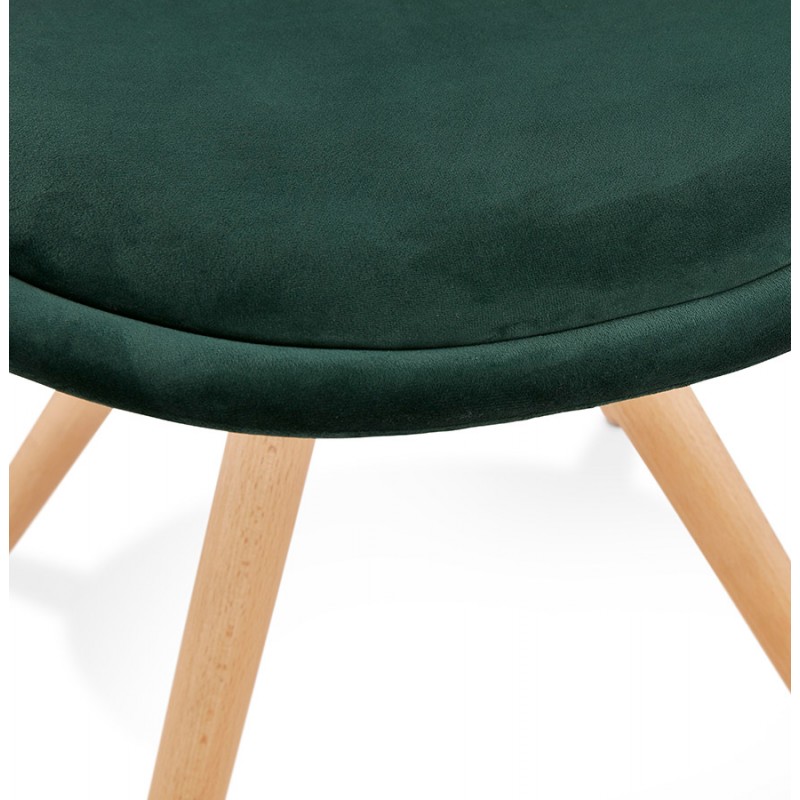Scandinavian design chair in natural-coloured feet ALINA (green) - image 47179