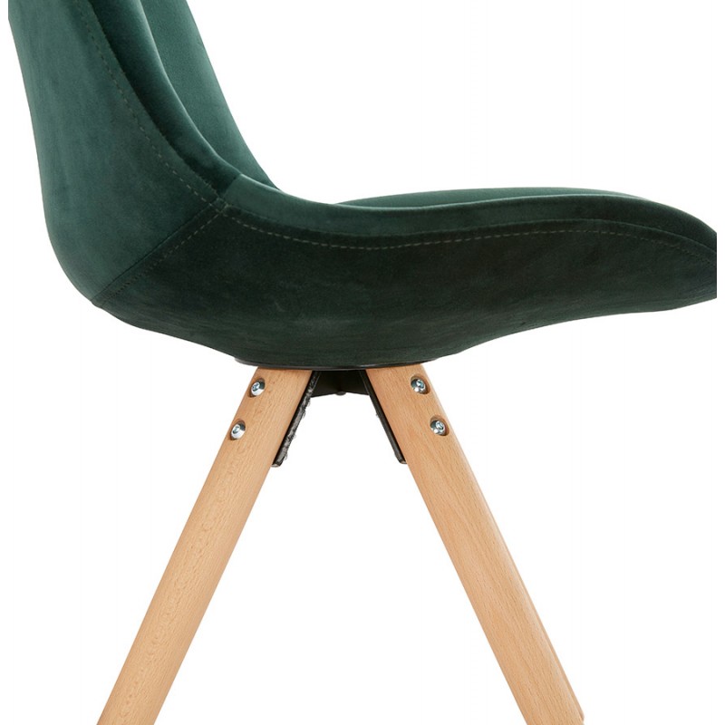 Skandinavischer Designstuhl aus naturfarbenen Füßen ALINA (grün) - image 47181
