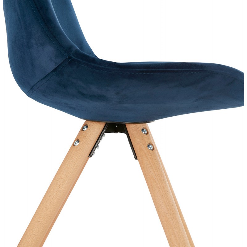 Scandinavian design chair in natural-coloured feet ALINA (blue) - image 47203