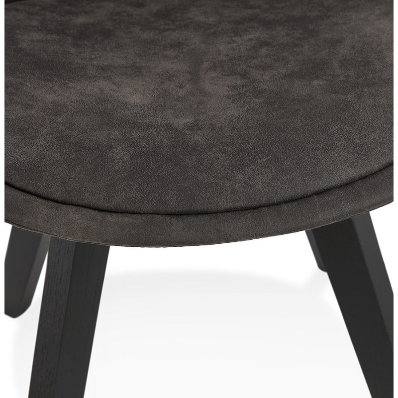 THARA black foot microfiber design chair (dark grey) - image 47232