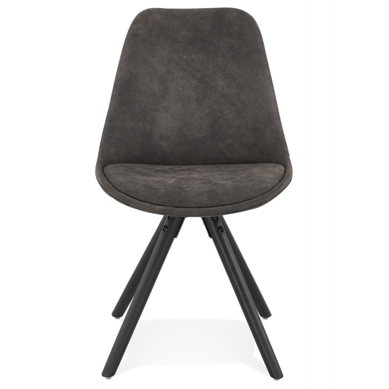 INDUSTRIAL design chair in microfiber black feet SOLEA (dark grey) - image 47248