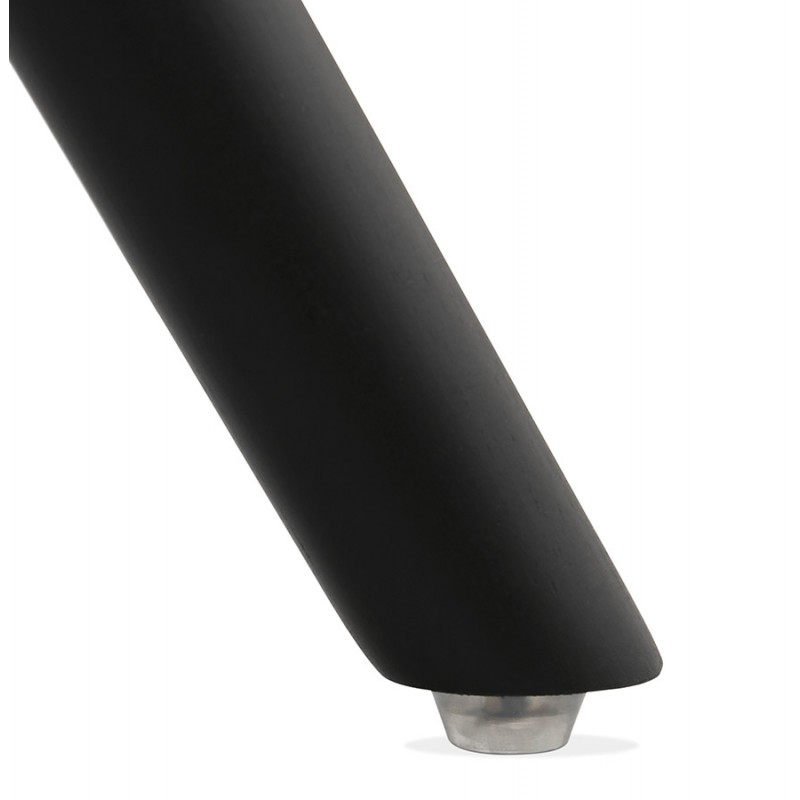 Silla de diseño INDUSTRIAL en microfibra pies negros SOLEA (gris oscuro) - image 47257