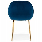 Vintage and retro chair in velvet golden feet TYANA (blue)