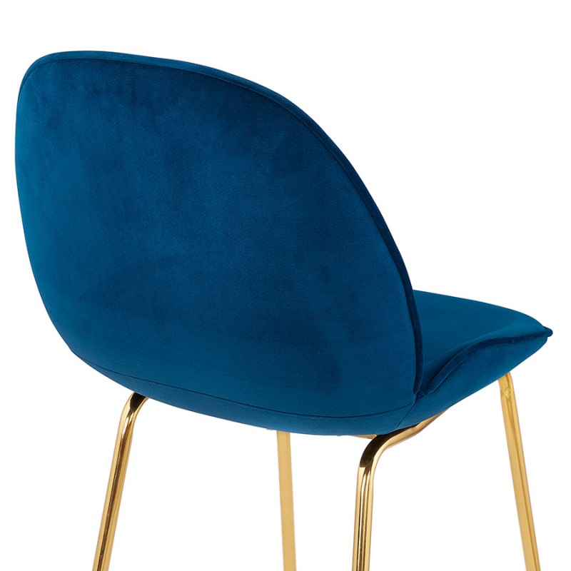 Vintage und Retro-Stuhl in samt goldenen Füßen TYANA (blau) - image 47313