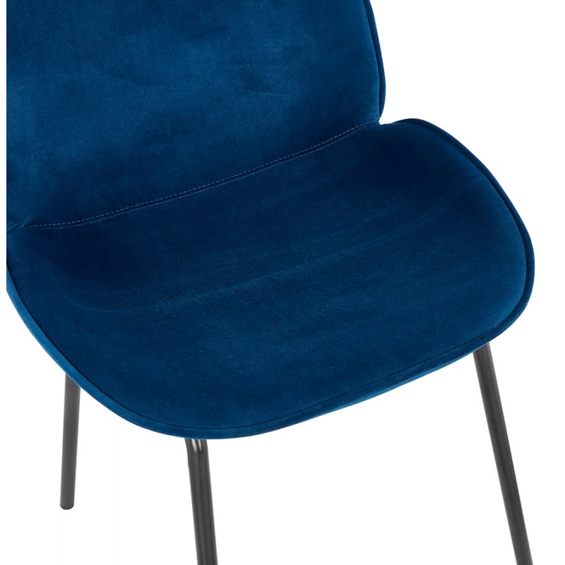 Vintage and retro chair in tYANA black foot velvet (blue) - image 47332