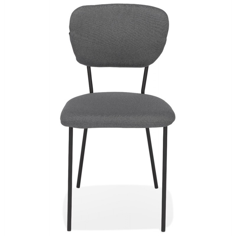 Vintage und Retro-Stuhl in noALIA schwarzen Fuß Stoff (dunkelgrau) - image 47353