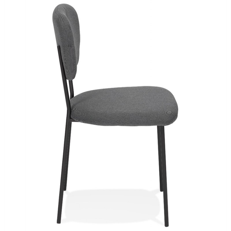 Vintage and retro chair in noALIA black foot fabric (dark grey) - image 47354