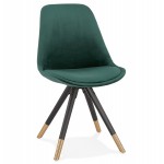 SuZON vintage y retro negro y oro silla (verde)