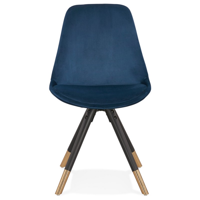 SUZON Sormand und Retro Samt Stuhl in schwarz und gold Füße (blau) - image 47464