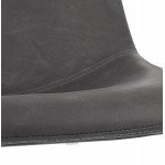 Sedia vintage e piedi industriali in metallo nero JOE (grigio scuro)