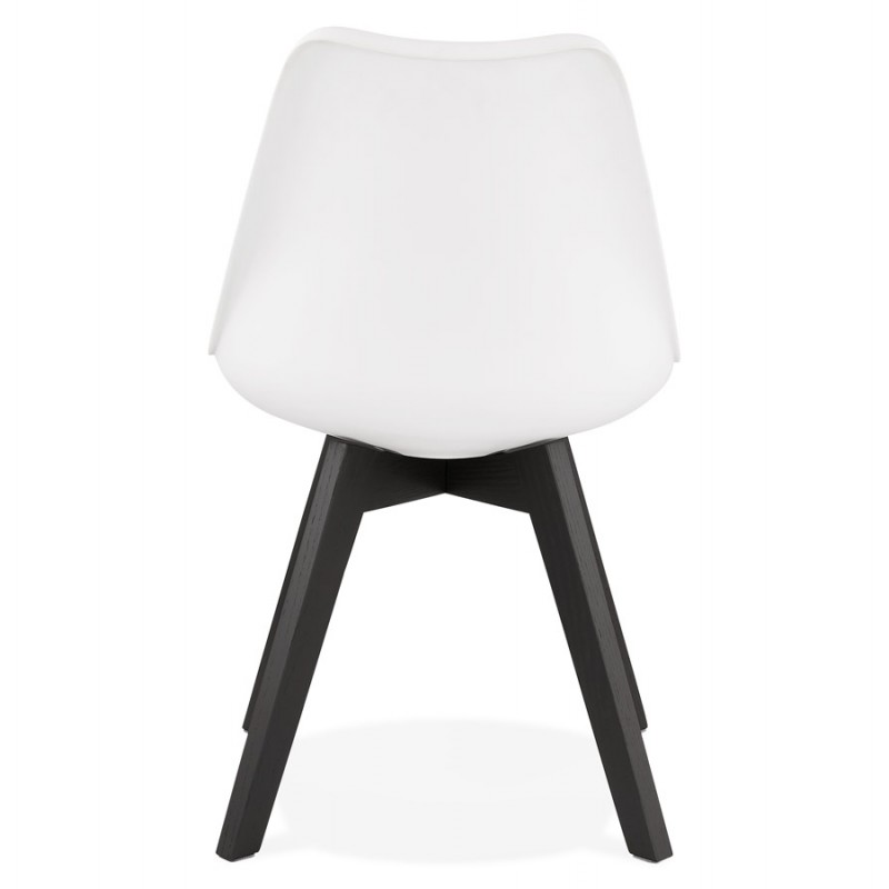 DESIGN Stuhl mit Füßen schwarz Holz MAILLY (weiß) - image 47517