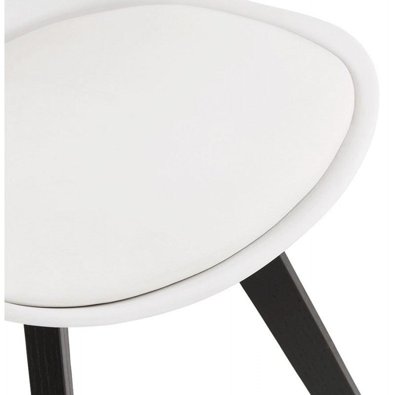 DESIGN chair with feet black wood MAILLY (white) - image 47519