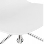 Silla de escritorio de metal cromado MarianA (blanco)