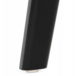 Silla de diseño y contemporánea en tejido pies de madera negra MARTINA (gris claro)
