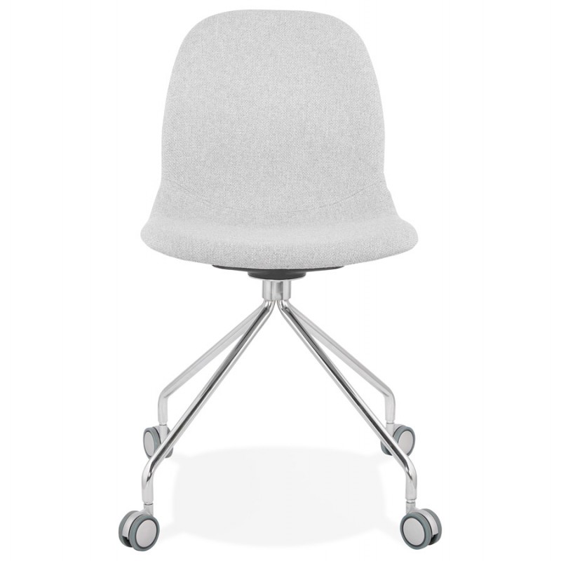 Chaise de bureau sur roulettes en tissu MARYA (gris clair) - image 47634