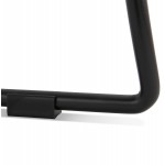 Silla de diseño apilable en tela patas de metal negro MANOU (gris claro)