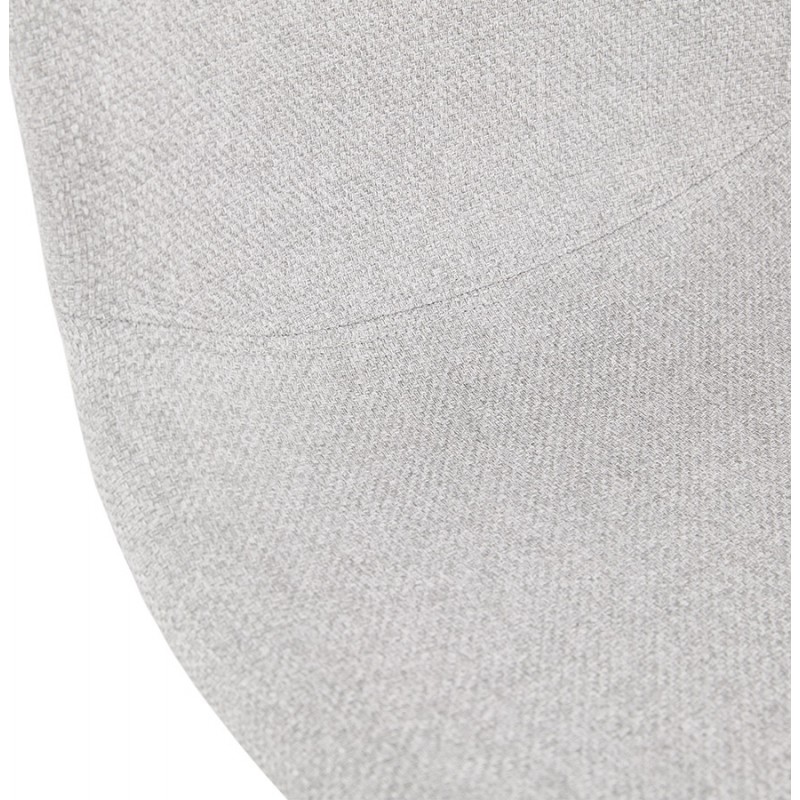 Sedia impilabile design in tessuto con gambe in metallo cromato MANOU (grigio chiaro) - image 47724