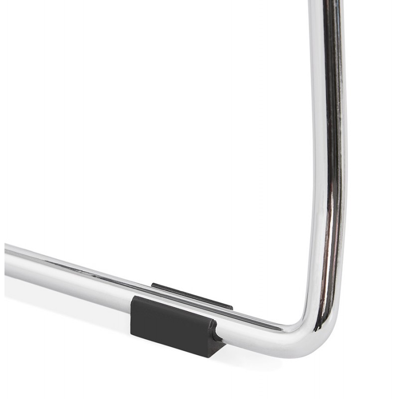 Stapelbarer Designstuhl aus Stoff mit verchromten Metallbeinen MANOU (hellgrau) - image 47726