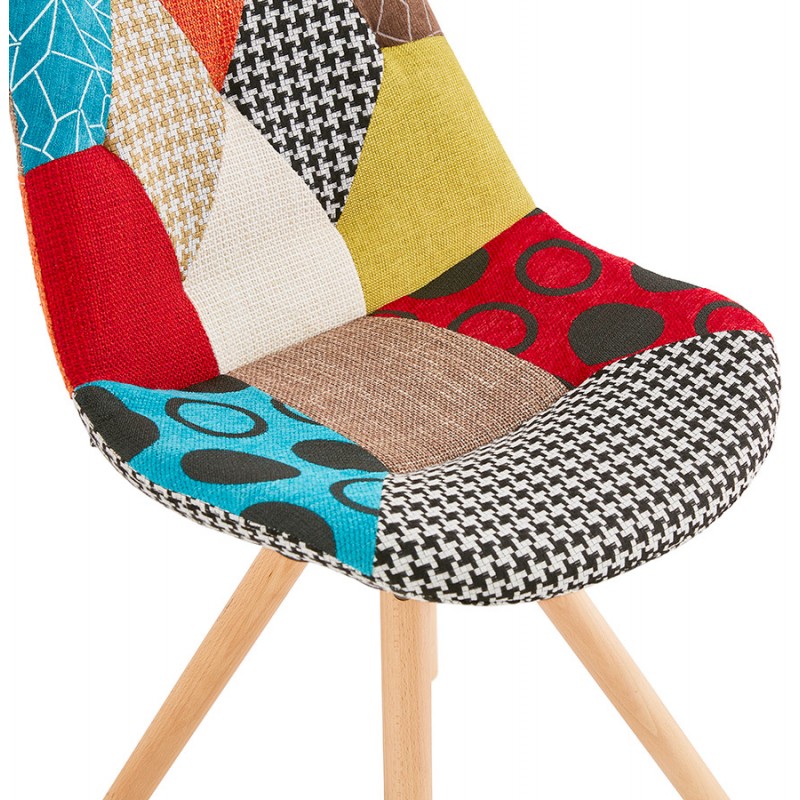 ManAO (multi-coloured) bohemian patchwork fabric fabric wood feet - image 47733