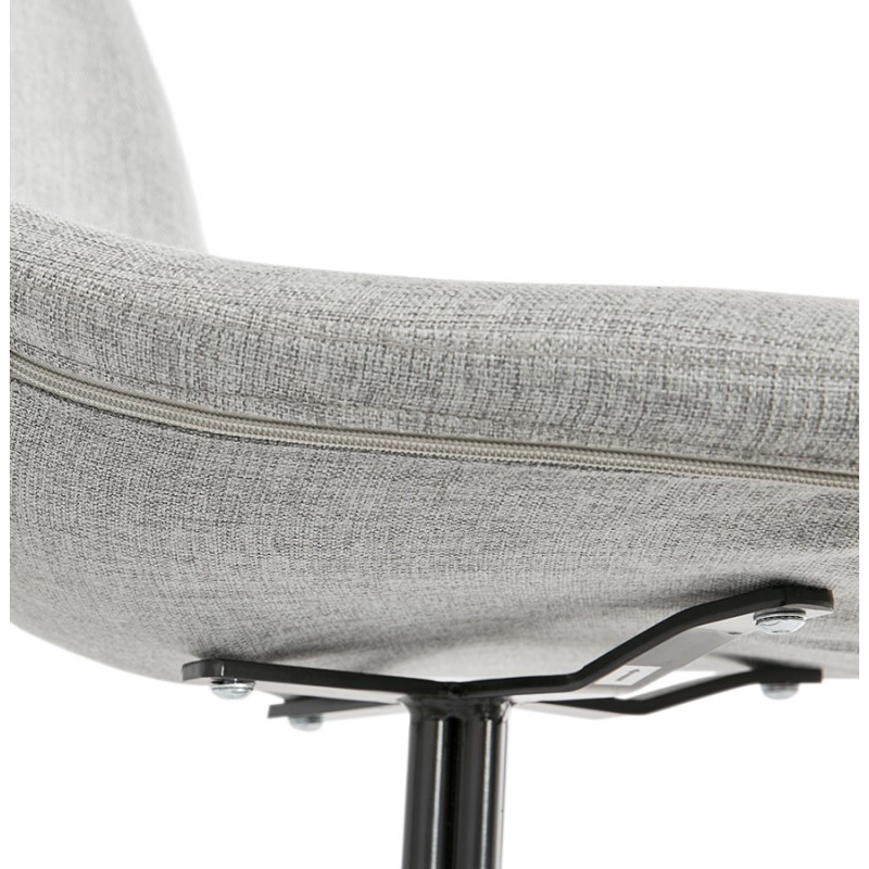 Design chair and Scandinavian black metal foot fabric MALVIN (light grey) - image 47746