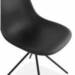 Kunststoff Design Stuhl Füße schwarz Metall MELISSA (schwarz)