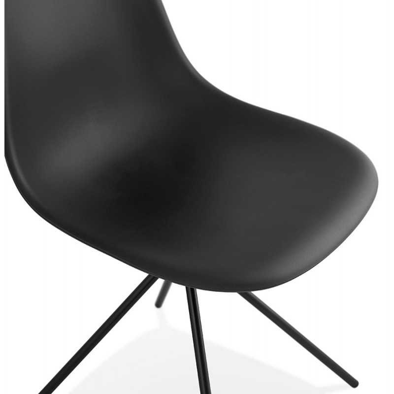 Plastic design chair feet black metal MELISSA (black) - image 47763