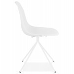 Industriedesign Stuhl Füße weiß Metall MELISSA (weiß)