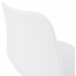 Sedia moderna impilabile piedi bianco metallo ALIX (bianco)