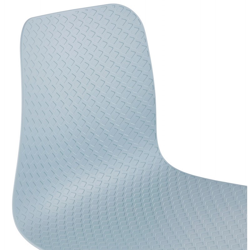 Moderne Stuhl stapelbare weiße Metallfüße ALIX (himmelblau) - image 47838