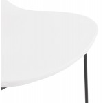 Chaise design empilable pieds métal noir MALAURY (blanc)