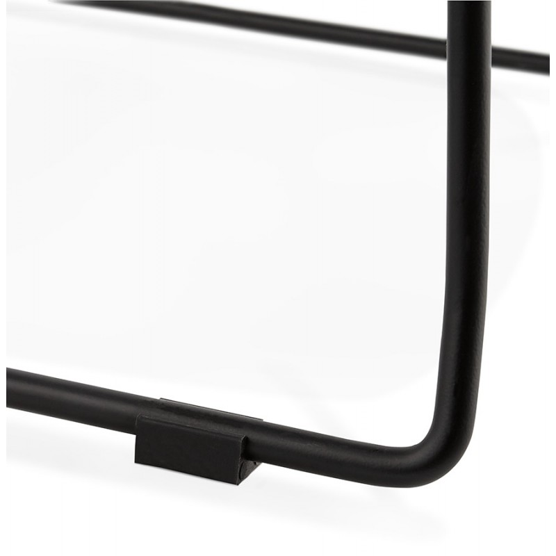 Silla moderna apilable patas de metal negro ALIX (blanco) - image 47886