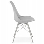 SANDRO industrial style design chair (light grey)