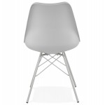 Chaise design style industriel SANDRO (gris clair)