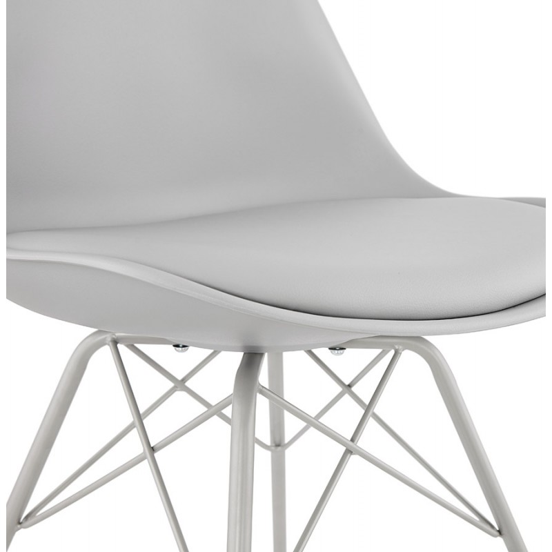 SANDRO Industriestil Design Stuhl (hellgrau) - image 47930
